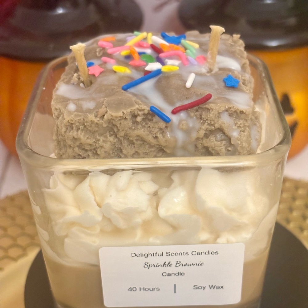 Sprinkle Brownie Candle